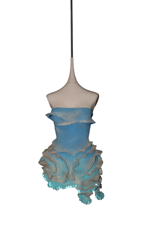 Cotton+elastic sand dress