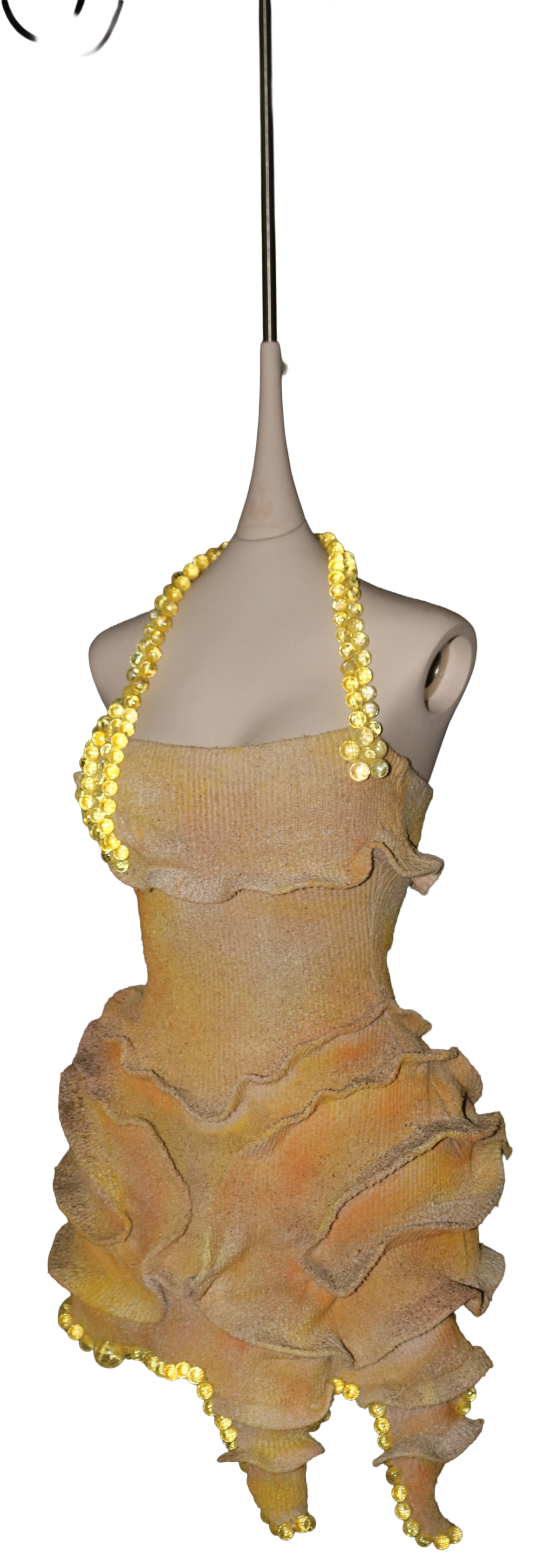 Cotton+elastic sand dress