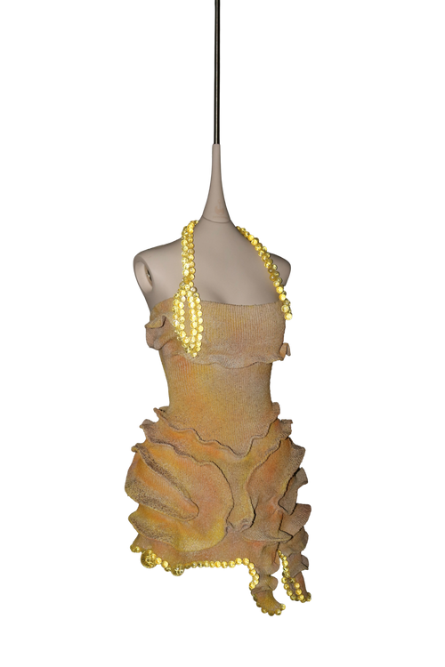 Cotton+elastic sand dress